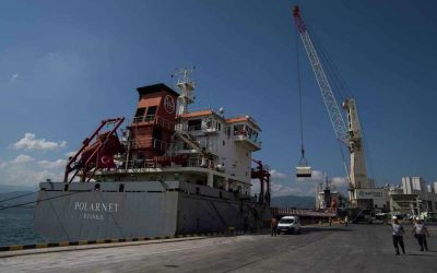 Primer barco con granos ucranianos llega a Turquía