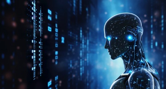 Ilustración digital sobre inteligencia artificial y procesamiento de datos